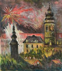 Obraz Leo Horáček – Stavení